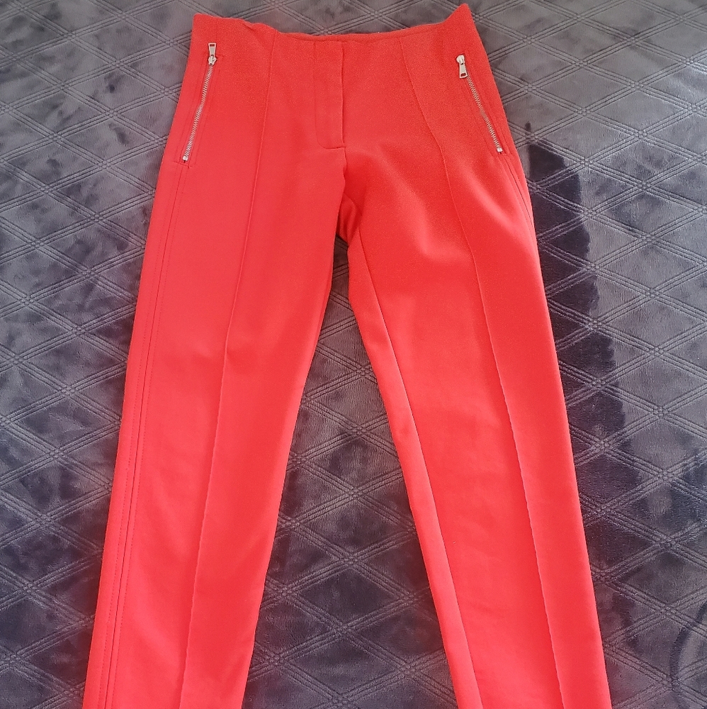 Zara slim red pants XS